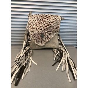 BOHO Western Unique Concealed Carry Tooled Leather & Cowhide Bag SUPER COOL!